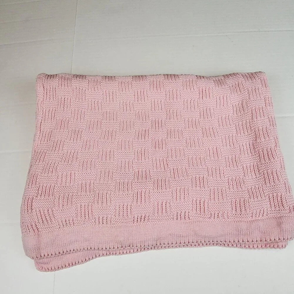 Child of Mine by Carter's pink knit baby blanket